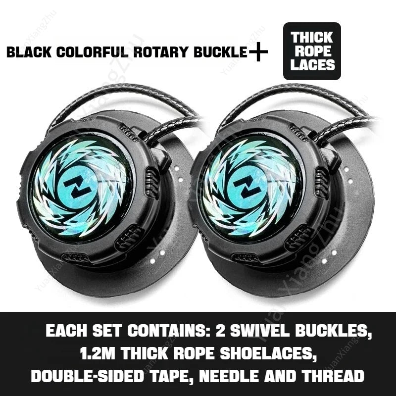 Swivel Buckle Elastic Laces Sneakers Automatic Shoelaces Without ties Adult Kids Thick Round Shoelace No Tie Shoe laces 1Pair