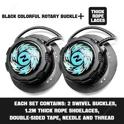 Swivel Buckle Elastic Laces Sneakers Automatic Shoelaces Without ties Adult Kids Thick Round Shoelace No Tie Shoe laces 1Pair