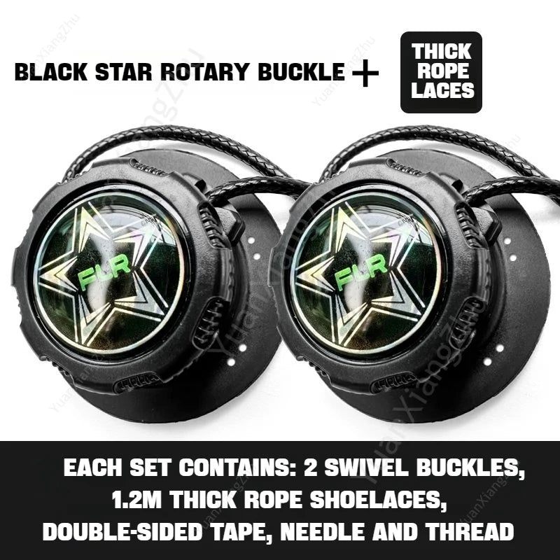 Swivel Buckle Elastic Laces Sneakers Automatic Shoelaces Without ties Adult Kids Thick Round Shoelace No Tie Shoe laces 1Pair
